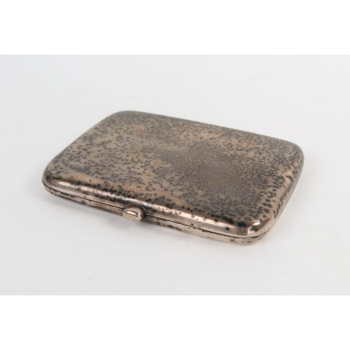 648 - A small silver cigarette case, London 1905, Samuel Mordan and Co, 7.5x6.5cm, 75grams.