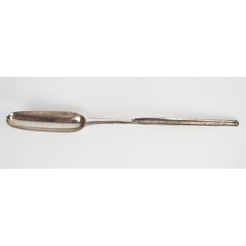 655 - A George III silver Marrow Scoop, London 1780, Hester Bateman, C over E.M, 22.5cm, 37.2grams approxi... 