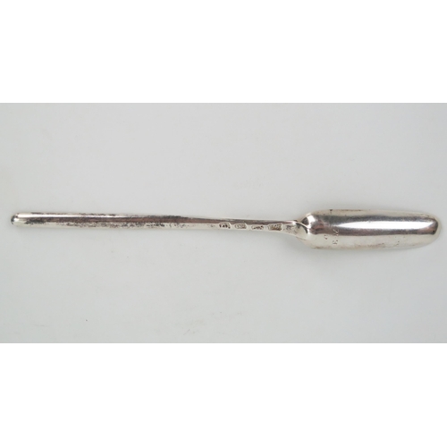 655 - A George III silver Marrow Scoop, London 1780, Hester Bateman, C over E.M, 22.5cm, 37.2grams approxi... 