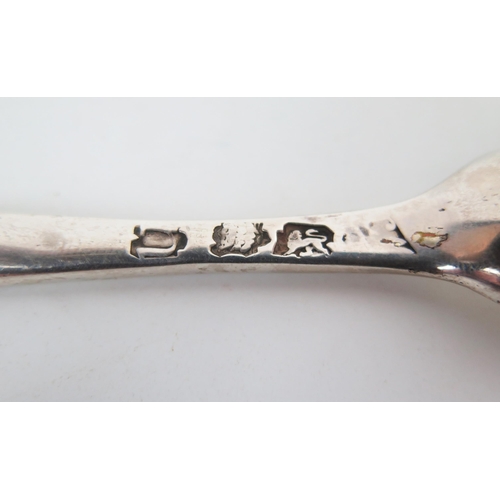 656 - A George III silver Marrow Scoop, London 1748, scrolled initials, 60grams, approximately, 22.5cm.