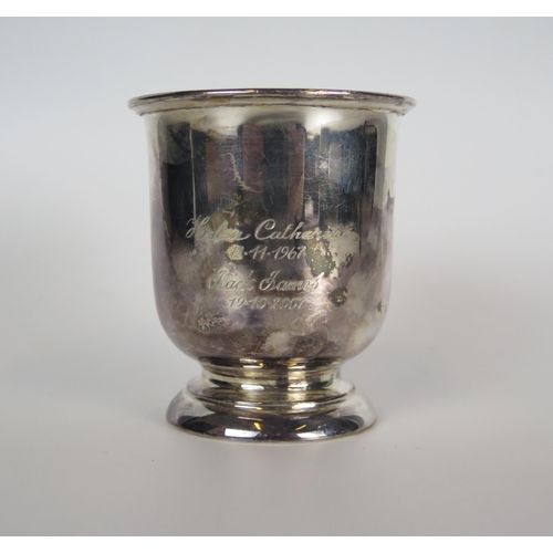 673 - Modern Silver Christening Mug, Birmingham 1965, 112g