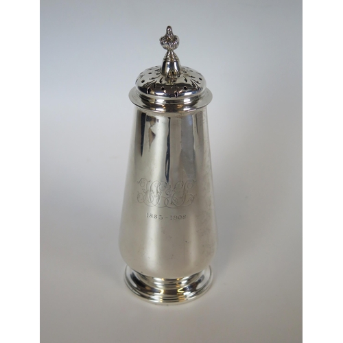 682 - Silver Sugar Castor, London 1905, Charles Edwards, 234g, 20cm