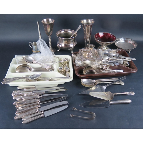 699 - Two Boxes of Silver Plate including a large selection of flatware