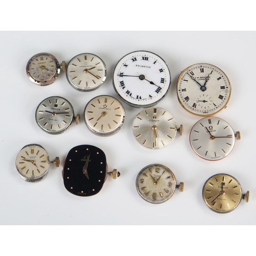 417 - Selection of Mechanical Wristwatch Movements including OMEGA, TUDOR, TISSOT, etc.