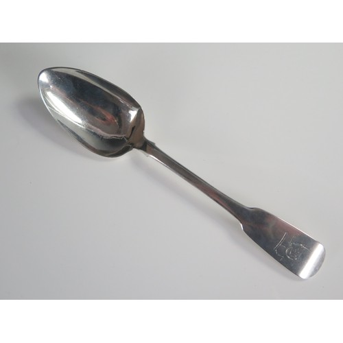 684 - William IV Irish Silver Rat Tail Serving Spoon, Dublin 1830, Samuel Neville, 81g