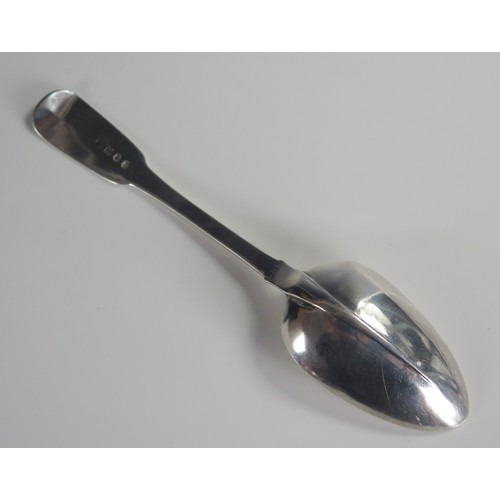 684 - William IV Irish Silver Rat Tail Serving Spoon, Dublin 1830, Samuel Neville, 81g