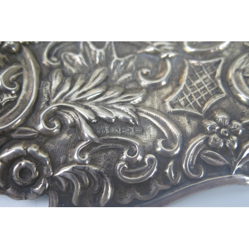 117 - Victorian Silver Shaped Oval Dish with embossed foliate scroll decoration, 23x17.5cm, Chester 1894, ... 