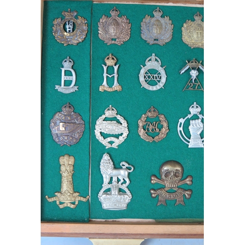 148 - Collection of Military Cap Badges including 18th Hussars, 19th Hussars, 20th Hussars, 21st Hussars, ... 