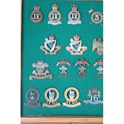 149 - Collection of Military Cap Badges including Queen's Own Hussars, Inniskilling, 8th King's Royal Iris... 