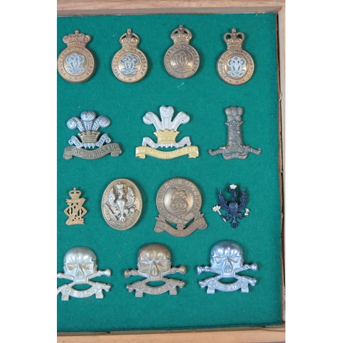 149 - Collection of Military Cap Badges including Queen's Own Hussars, Inniskilling, 8th King's Royal Iris... 