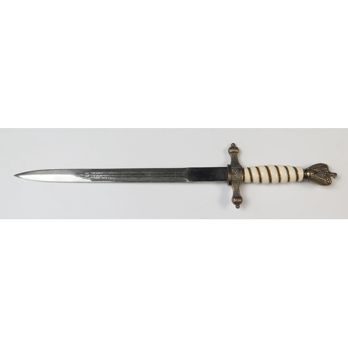 153 - German Kriegsmarine Officer's Dress Dagger with etched blade marked E. Bonsmann