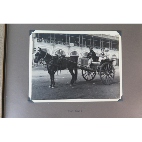 168 - c. 1930's Photograph Album of R.A.F. Peshawar in India with  discharge certificate for Flight Sergea... 