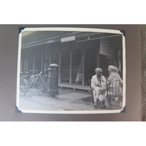 168 - c. 1930's Photograph Album of R.A.F. Peshawar in India with  discharge certificate for Flight Sergea... 