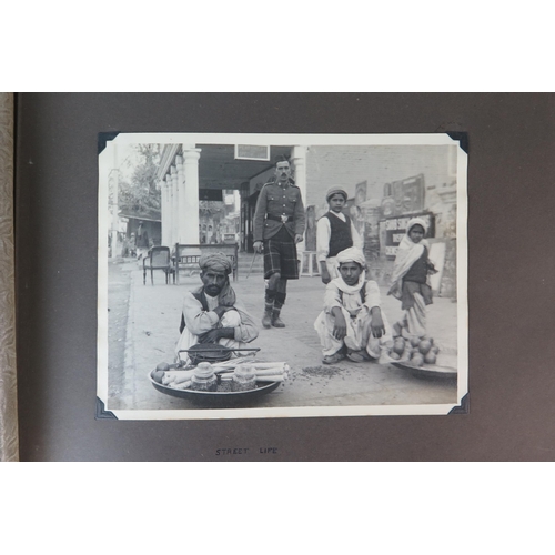 168 - c. 1930's Photograph Album of R.A.F. Peshawar in India with  discharge certificate for Flight Sergea... 