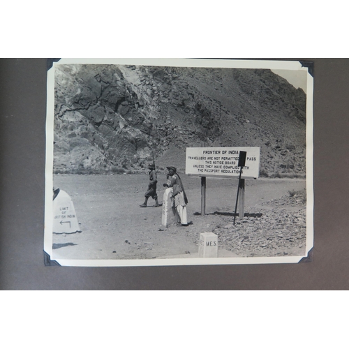 168 - c. 1930's Photograph Album of R.A.F. Peshawar in India with  discharge certificate for Flight Sergea... 