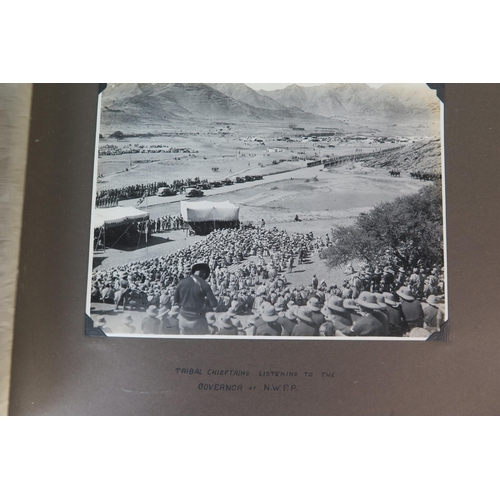 168 - c. 1930's Photograph Album of R.A.F. Peshawar in India with  discharge certificate for Flight Sergea... 