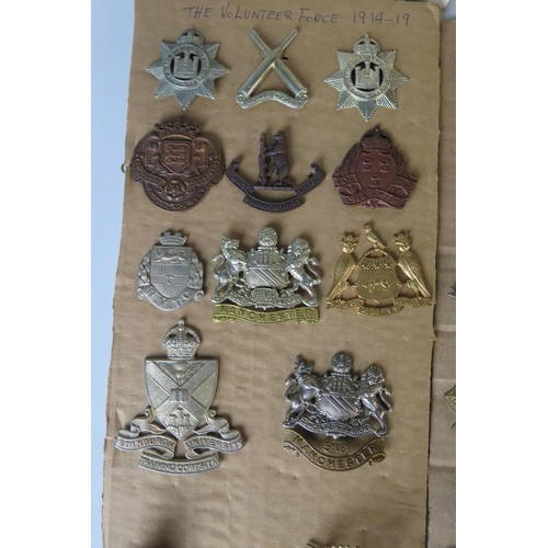 169 - Large Selection of Military Cap Badges including Monmouth Regiment of Welsh Guards, 1st Royal Devon ... 