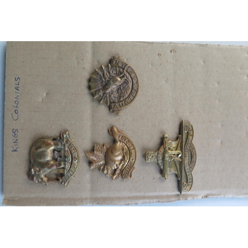 172 - Collection of Military Cap Badges including British Asia, British American, Australasian, Regiment P... 