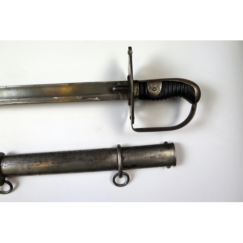 174 - A Replica 1796 Pattern Heavy Cavalry Trooper’s Sword, Blade 35” marked ‘J J Runkel Solingen’