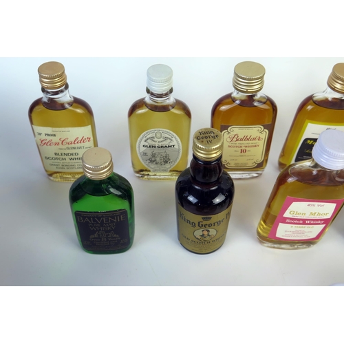 185 - 21 Miniature Bottles of Whisky including Glen Grant 12, Laphroaig 10, Glenfarclas 8, Clynelish 12, G... 