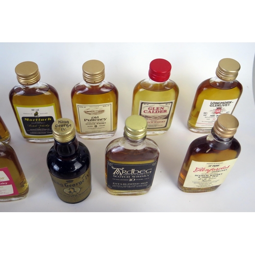 185 - 21 Miniature Bottles of Whisky including Glen Grant 12, Laphroaig 10, Glenfarclas 8, Clynelish 12, G... 