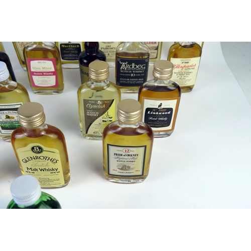 185 - 21 Miniature Bottles of Whisky including Glen Grant 12, Laphroaig 10, Glenfarclas 8, Clynelish 12, G... 