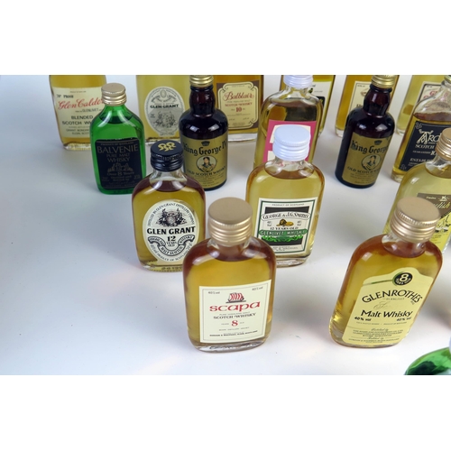 185 - 21 Miniature Bottles of Whisky including Glen Grant 12, Laphroaig 10, Glenfarclas 8, Clynelish 12, G... 