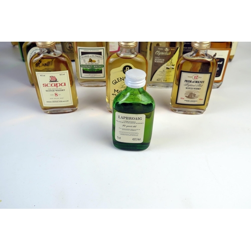 185 - 21 Miniature Bottles of Whisky including Glen Grant 12, Laphroaig 10, Glenfarclas 8, Clynelish 12, G... 