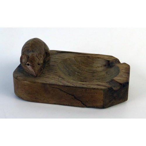 197 - Robert 'Mouseman' Thompson Carved Oak Ashtray