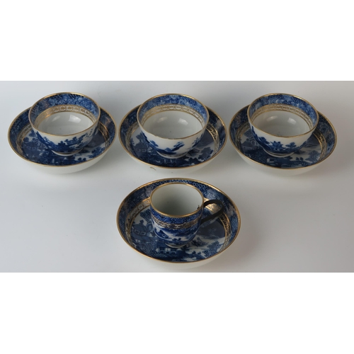 248 - Three Late 18th Century Chinese Export Tea Bowls and Saucer Dishes, together with a coffee cup with ... 