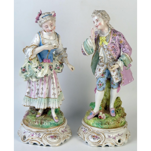 274 - Pair of late 19th Century Continental Figures of Amours, not marked, 34cm high,