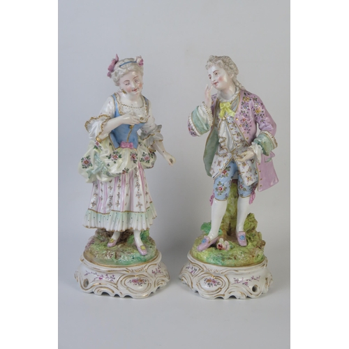 274 - Pair of late 19th Century Continental Figures of Amours, not marked, 34cm high,