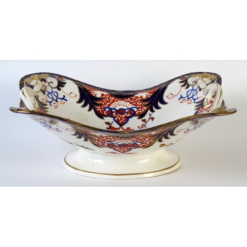 282 - Regency Derby two handle fruit bowl, in Imari palette, 29x23cm.