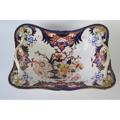 282 - Regency Derby two handle fruit bowl, in Imari palette, 29x23cm.