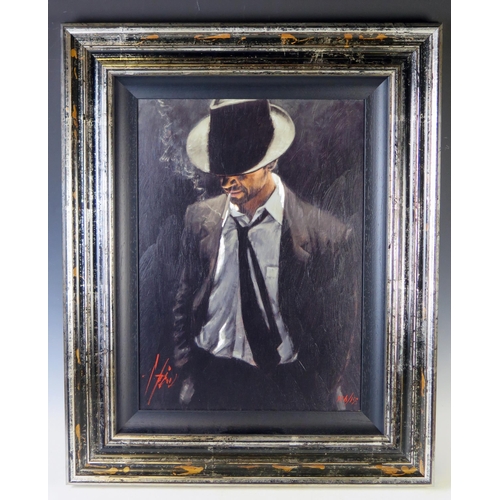 347 - Fabian Perez, Man in Black Suit III, limited edition hand finished giclée print 156/195, signed and ... 