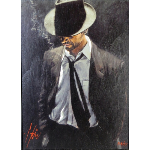 347 - Fabian Perez, Man in Black Suit III, limited edition hand finished giclée print 156/195, signed and ... 