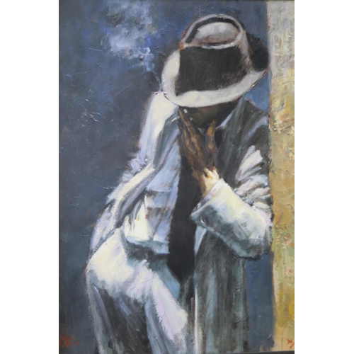 349 - Fabian Perez, Man in White Suit, limited edition hand finished giclée print 36/75, signed, 129x104cm... 