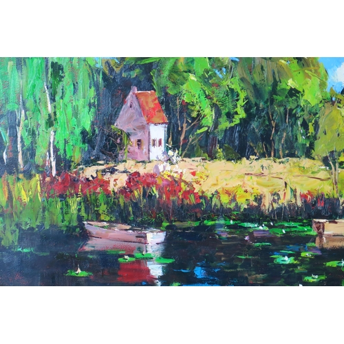 359 - Dmitriy Proshkin, Landscape with pond, original oil, 125.5x96cm including glazed frame
Dmitriy Prosh... 