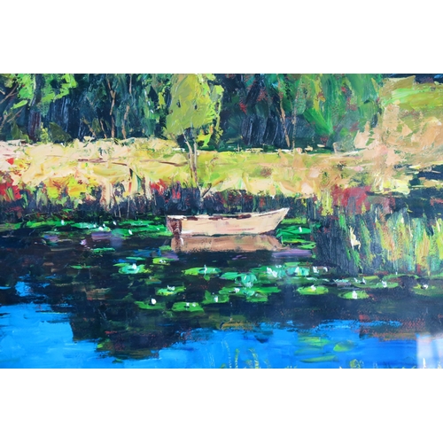 359 - Dmitriy Proshkin, Landscape with pond, original oil, 125.5x96cm including glazed frame
Dmitriy Prosh... 