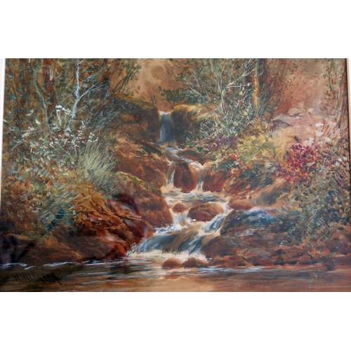 369 - William Widgery (1826-1893), Wooden stream, watercolour, 80x62.5cm including glazed frame. With bill... 