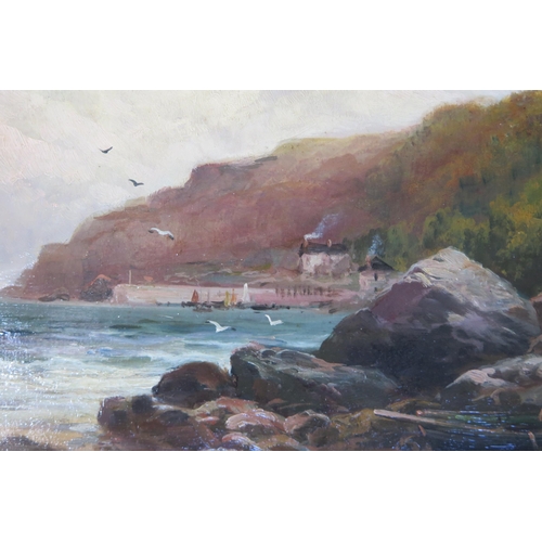 374 - George Henry Jenkins (British 1843-1914), Pair of West Country coastal scenes, Ansteys Cove and prep... 