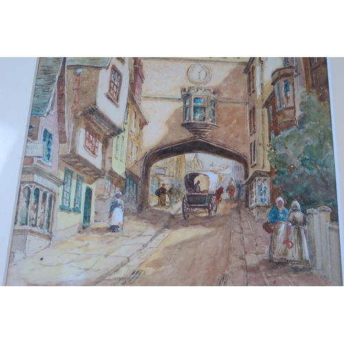 379 - Charles Edward Hannaford (1863 - 1955), Pair of Watercolours _ Fore St. Totnes and Fosse St. Dartmou... 