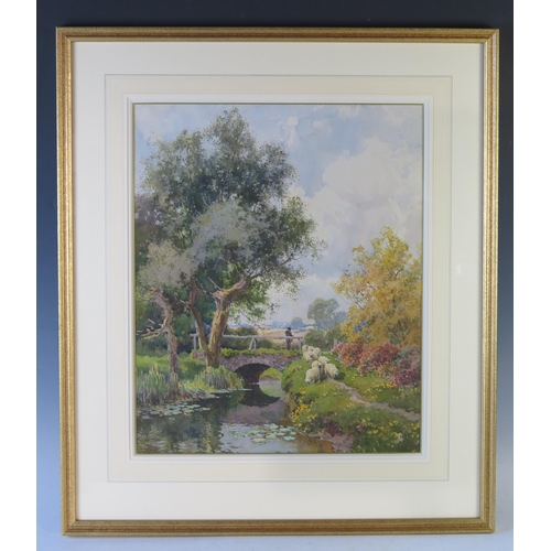 381 - Earnest William Haslehurst (1866-1949), Springtime, watercolour, 69x60cm including glazed frame