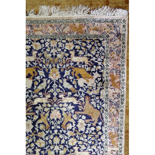 411 - A mid 20th Century Kashmir Silk Runner, carpet, 360x91cm