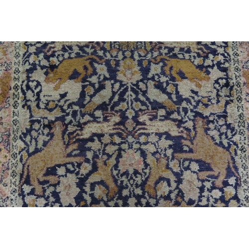 411 - A mid 20th Century Kashmir Silk Runner, carpet, 360x91cm