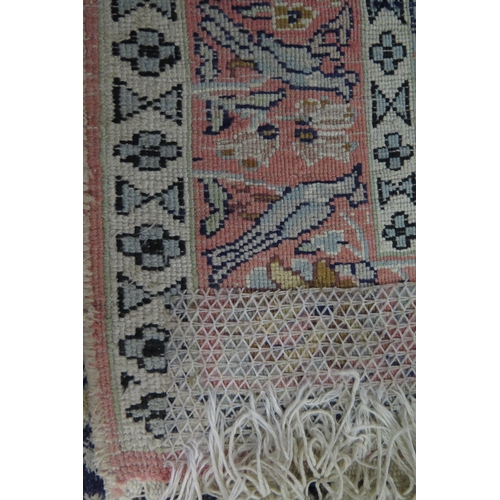 411 - A mid 20th Century Kashmir Silk Runner, carpet, 360x91cm