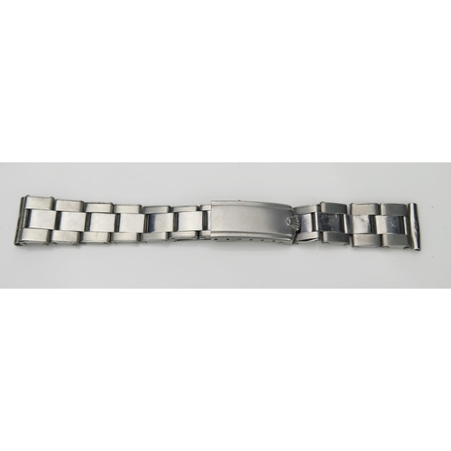 55 - ROLEX Steel Bracelet.17.5mm wide where it attaches to lugs, 14cm long A/F