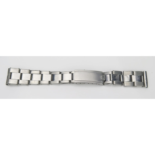 55 - ROLEX Steel Bracelet.17.5mm wide where it attaches to lugs, 14cm long A/F