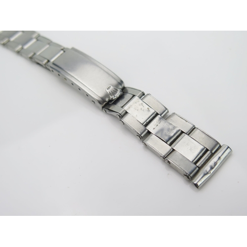 55 - ROLEX Steel Bracelet.17.5mm wide where it attaches to lugs, 14cm long A/F