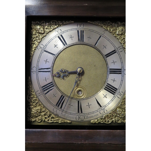 75 - John Joyce, Ellesmere, an early 19th century oak and inlaid longcase clock, with square hood, the ar... 